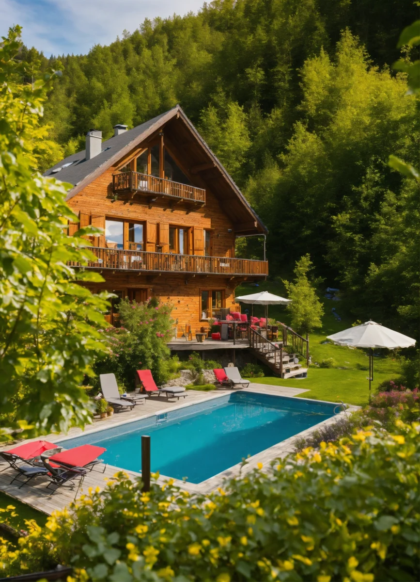 Houten huis op een onderstel (6)