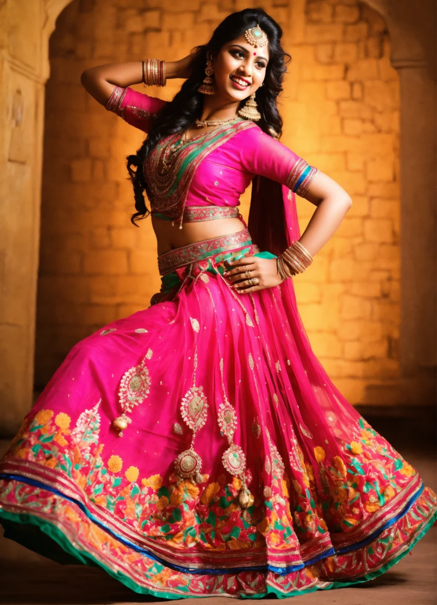 Indiaanse danseres met een halssnoer (8)