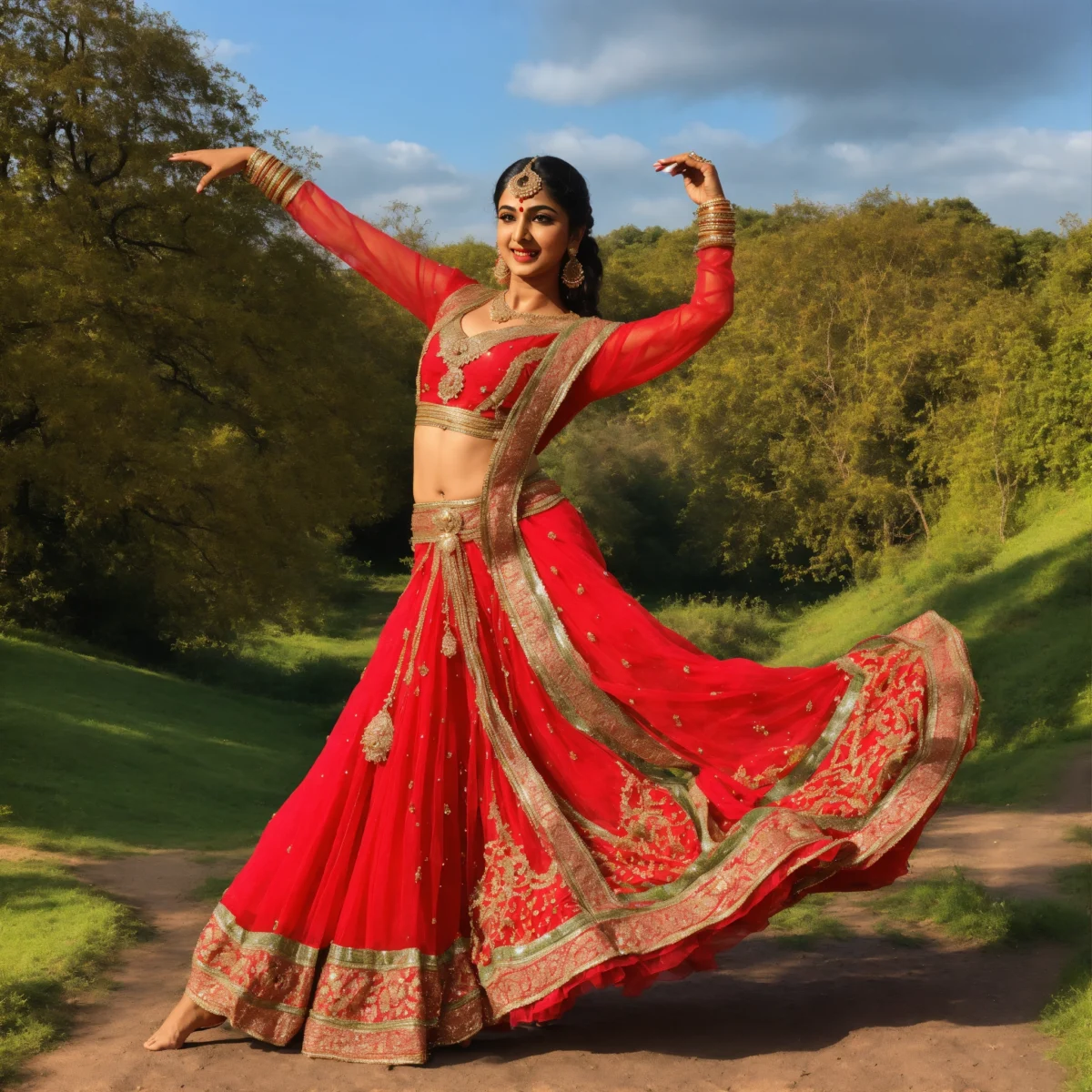 Indiase danseres met een halssnoer (8)