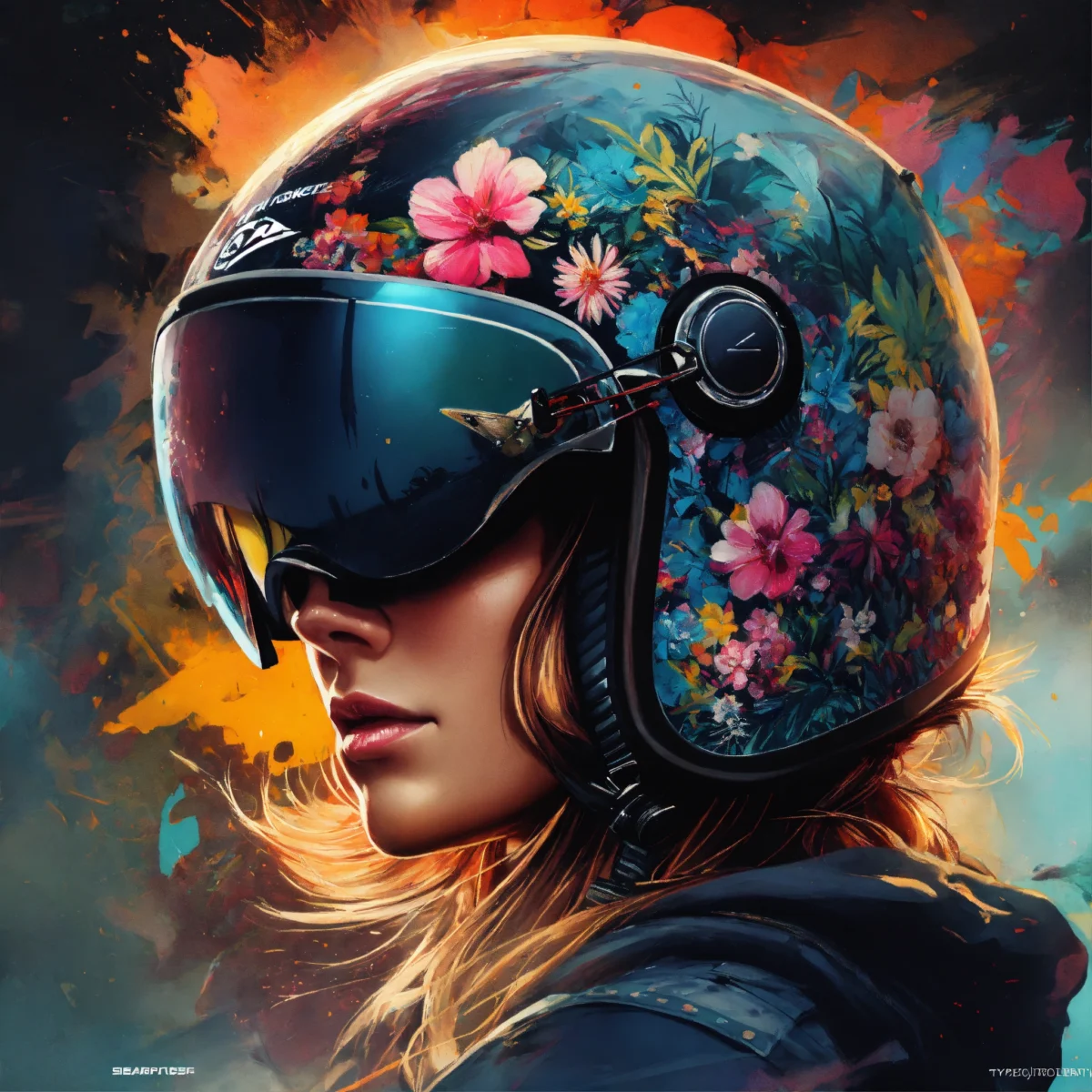 VN-persoon wiens hoed met traditionele Zuid-Hollandse keramiekverf is beschilderd (15)