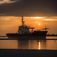Verdwenen voor een deel van het schip waarop gereden wordt. (6)