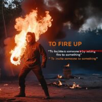 iemand ophitsen door de fik ergens in te zetten