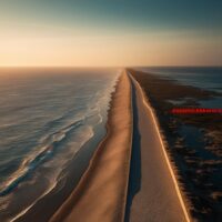 langgerekte wal scheidt een lagune van de open zee