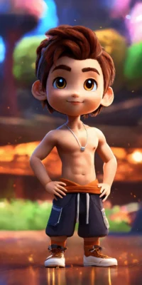 Guust Flater die zich uitkleedt. (11)