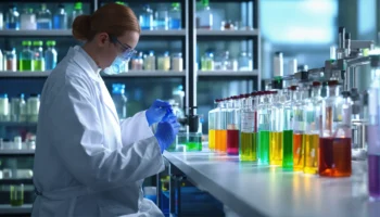 Harde scheet die wordt gelaten bij scheikunde (7)