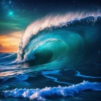 Hoe heet het bijzondere blauwgroene licht dat je tijdens zwoele zomernachten weleens kunt zien in de golven langs het strand