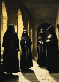 Misselijk buiten het klooster. (4.2.4)