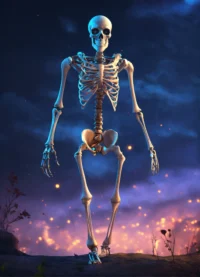 Ontactisch gezegd duidt het een incompleet skelet aan. (6)