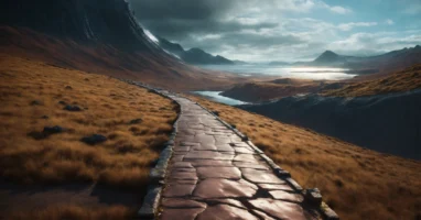 Platgetreden pad. (6.5)