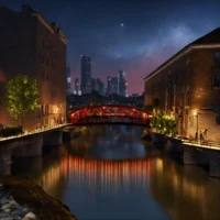 Rivier die door de stad New York stroomt. (6)