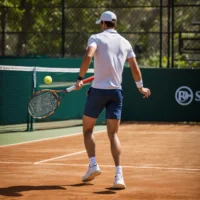 Tennisterm die aangeeft dat beide partijen 40 punten hebben. (5)