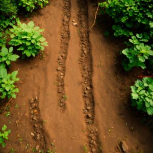 Hoewel onaanzienlijk maakt de grondsoort ‘n combinatie hiervan. (5)
