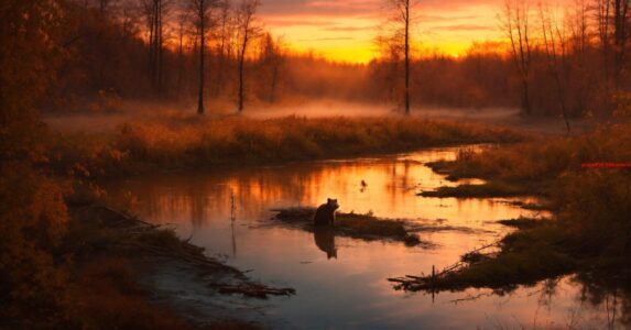 Overgangsgebied tussen water en land dat altijd drassig is. (6)