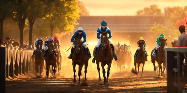 Friese plaats met een moderne paardenrenbaan. (7)