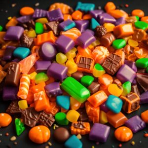 Bij dit kleurig verpakte karamelsnoepje was vroeger vaak een rijmpje ingesloten