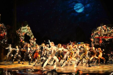 In welke bekende musical spelen poezen de hoofdrol (4) letters