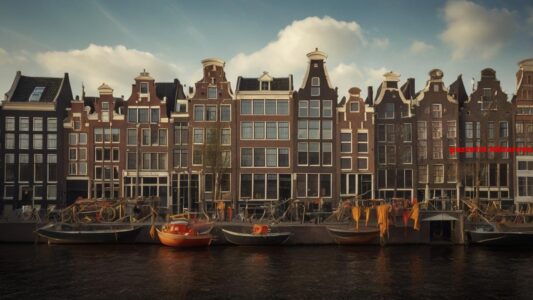 Wat werd in 1609 door de VOC aan het Damrak opgericht? (5,3,9)