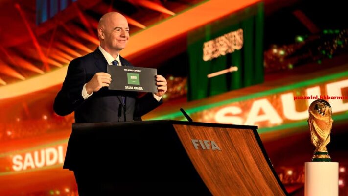 Mensenrechtenorganisaties laken hun bouwplannen voor WK voetbal 2034. (8) letters