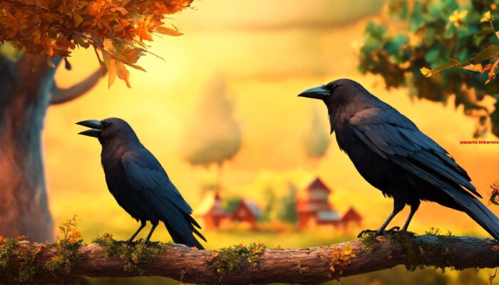 Hoe heet de zangvogel, waarvan het mannetje zwart is met een gele snavel (5) letters