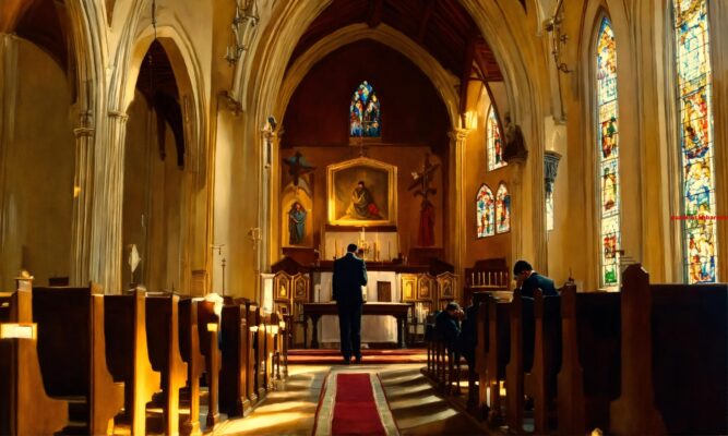 Hoe heet een ondergrondse ruimte in een kerk (6) letters