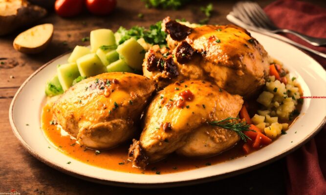 Hoe heet het klassieke Franse kipgerecht met rodewijnsaus (8)