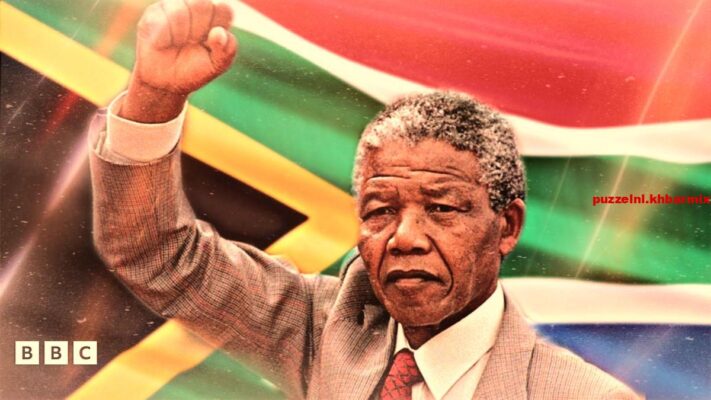 Namens welke politieke partij werd Nelson Mandela in 1994 president van Zuid-Afrika (3) letters