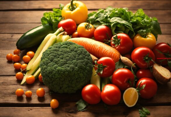 Pas geoogste groente voor vogels. (6)