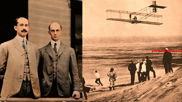 Welke broers bouwden het eerste bestuurbare motorvliegtuig (6)