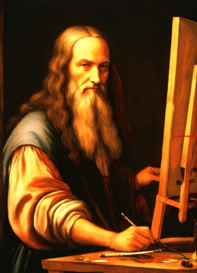 Italiaanse kunstenaar spiegelschrift (8,2,5)