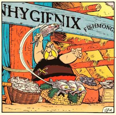 Wordt uitgebaat door Kostunrix in de strips van Asterix. (9)