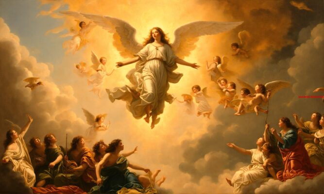 Zij is de boodschapster van de goden. (4)