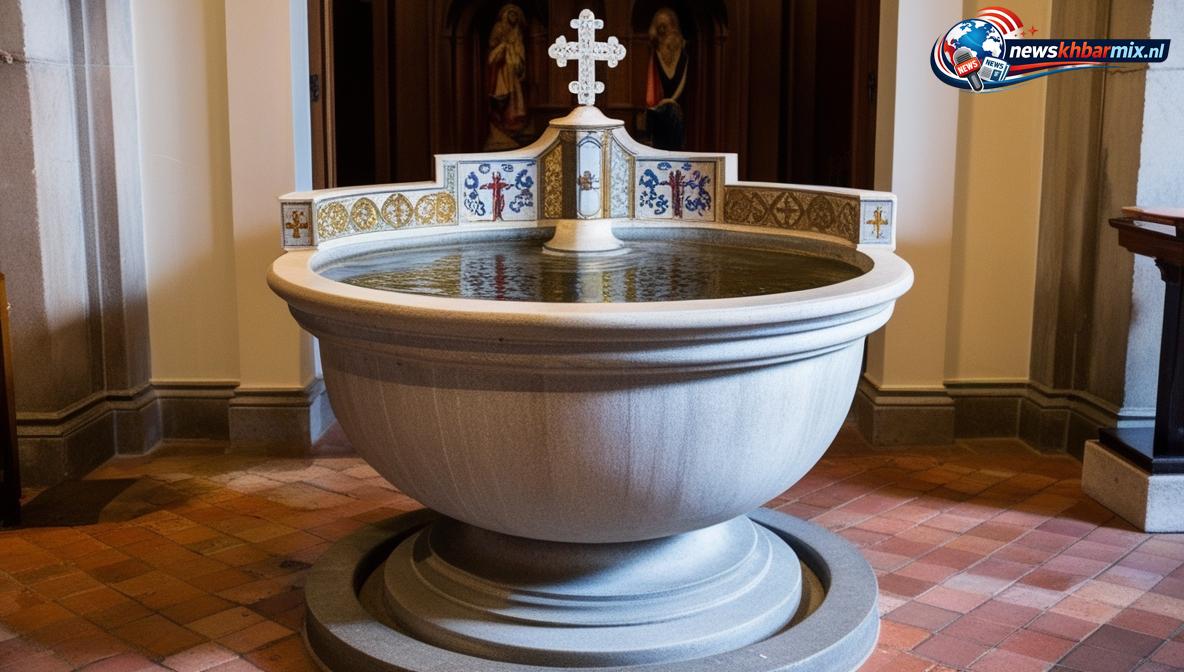 Dit zit in een katholiek doopvont. (7) letters