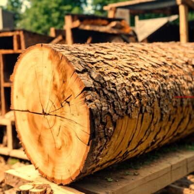 Het vellen van bomen voor het hout (6)