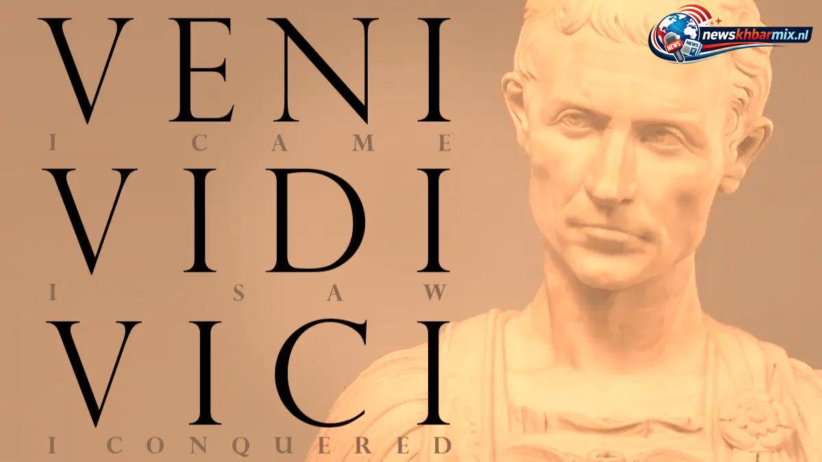 Hoe luidt Caesars zegekreet 'Ik kwam, ik zag, ik overwon' in het Latijn (12)
