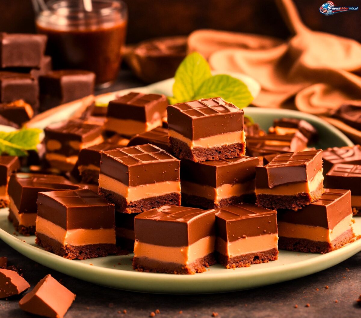 Zacht langwerpig gebakje met een laagje chocolade of glazuur (6)