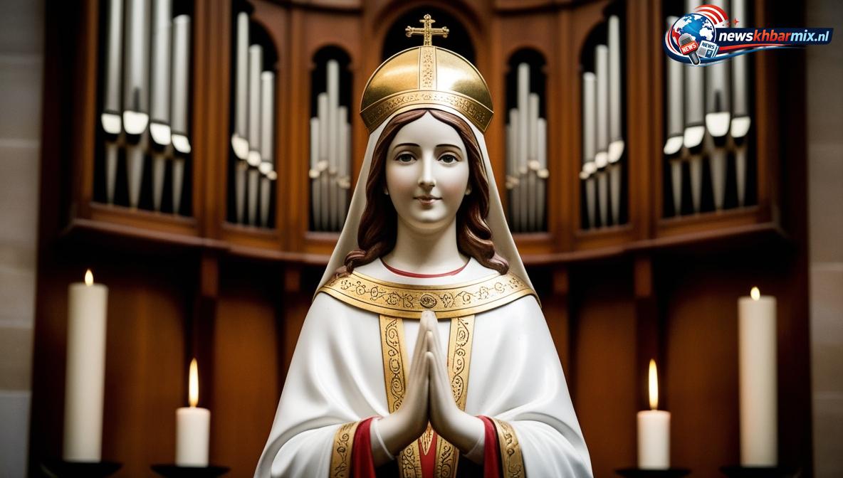 welke beschermheilige van de muziek heeft het orgel als embleem