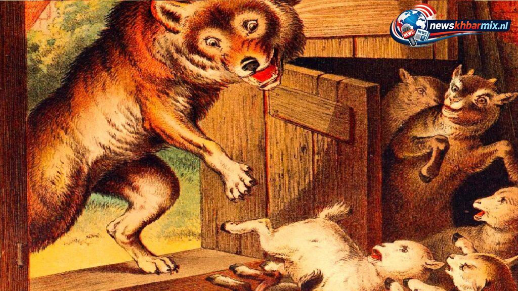 Wie schreef het sprookje 'de wolf en de zeven geitjes' (5,5)