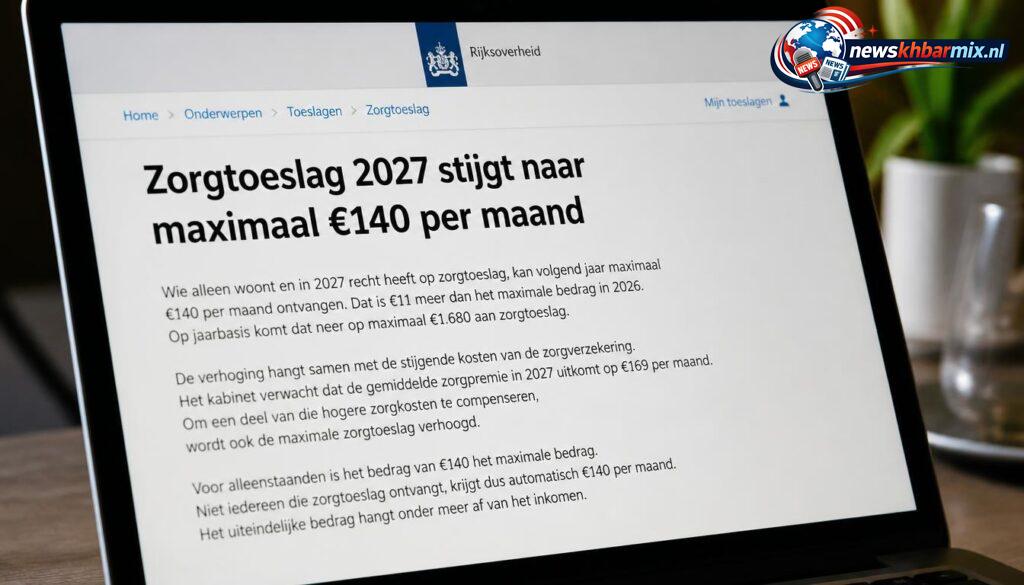 inkomensgrens zorgtoeslag 2027